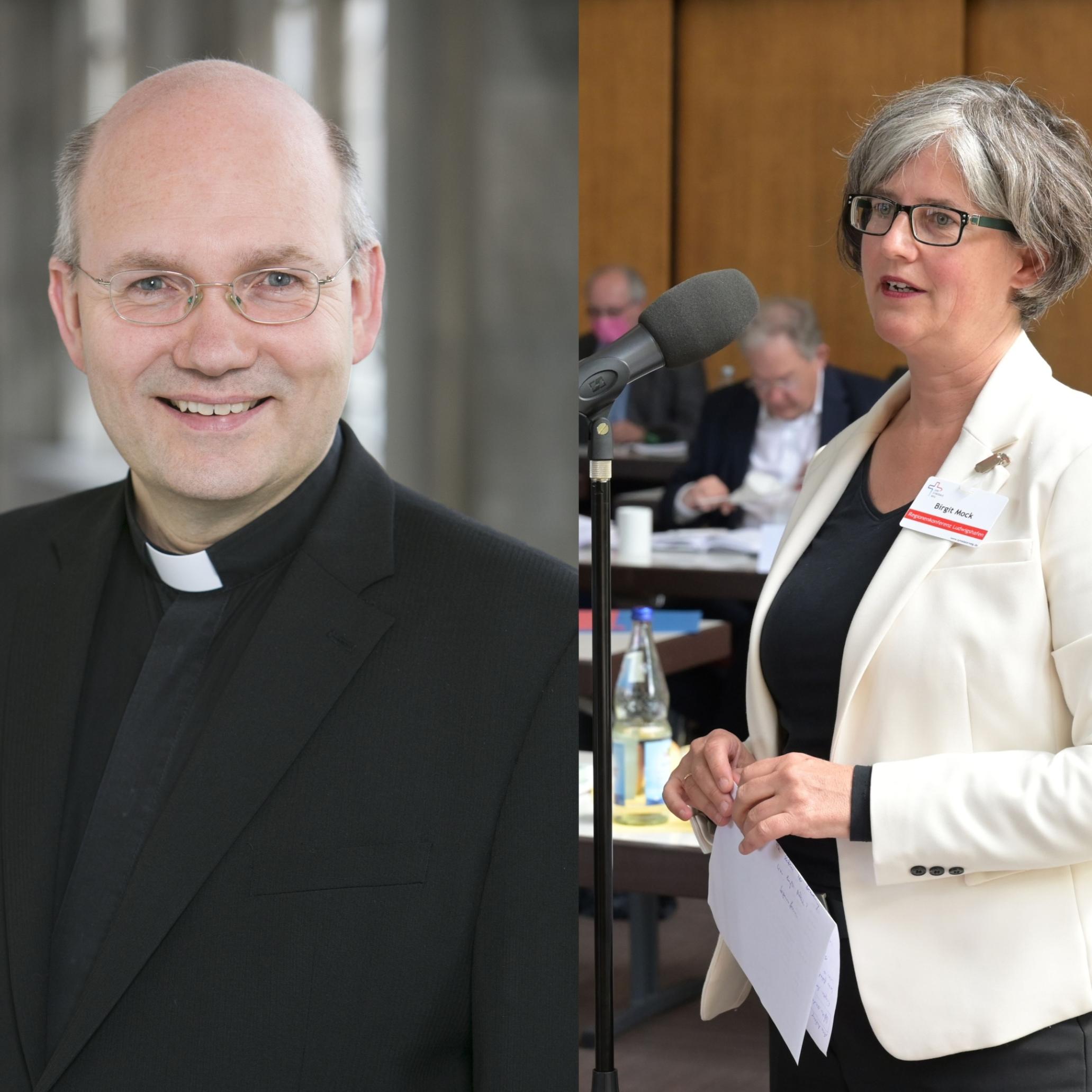 Bischof Dr. Helmut Dieser und Birgit Mock