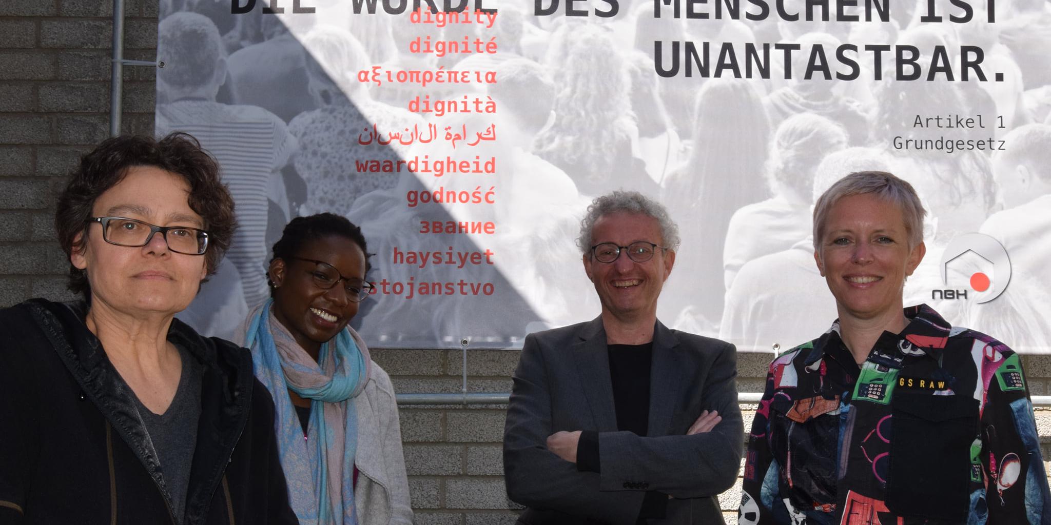 von links nach rechts: Dr. Christina Herrmann (Nell-Breuning-Haus), Dr. Laura Büttgen (Akademie), Dr. Manfred Körber (Nell-Breuning-Haus) und Dr. Christiane Bongartz (Akademie).