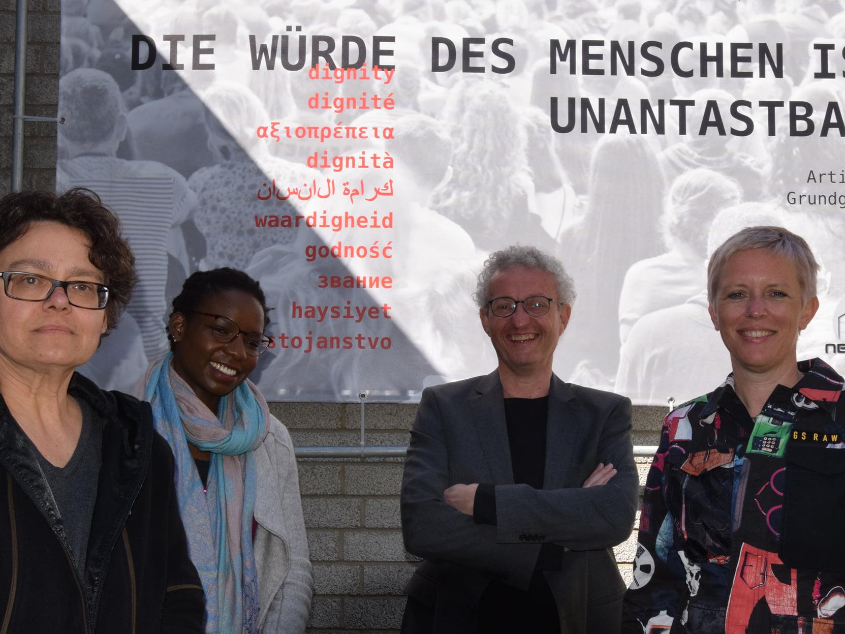 von links nach rechts: Dr. Christina Herrmann (Nell-Breuning-Haus), Dr. Laura Büttgen (Akademie), Dr. Manfred Körber (Nell-Breuning-Haus) und Dr. Christiane Bongartz (Akademie).