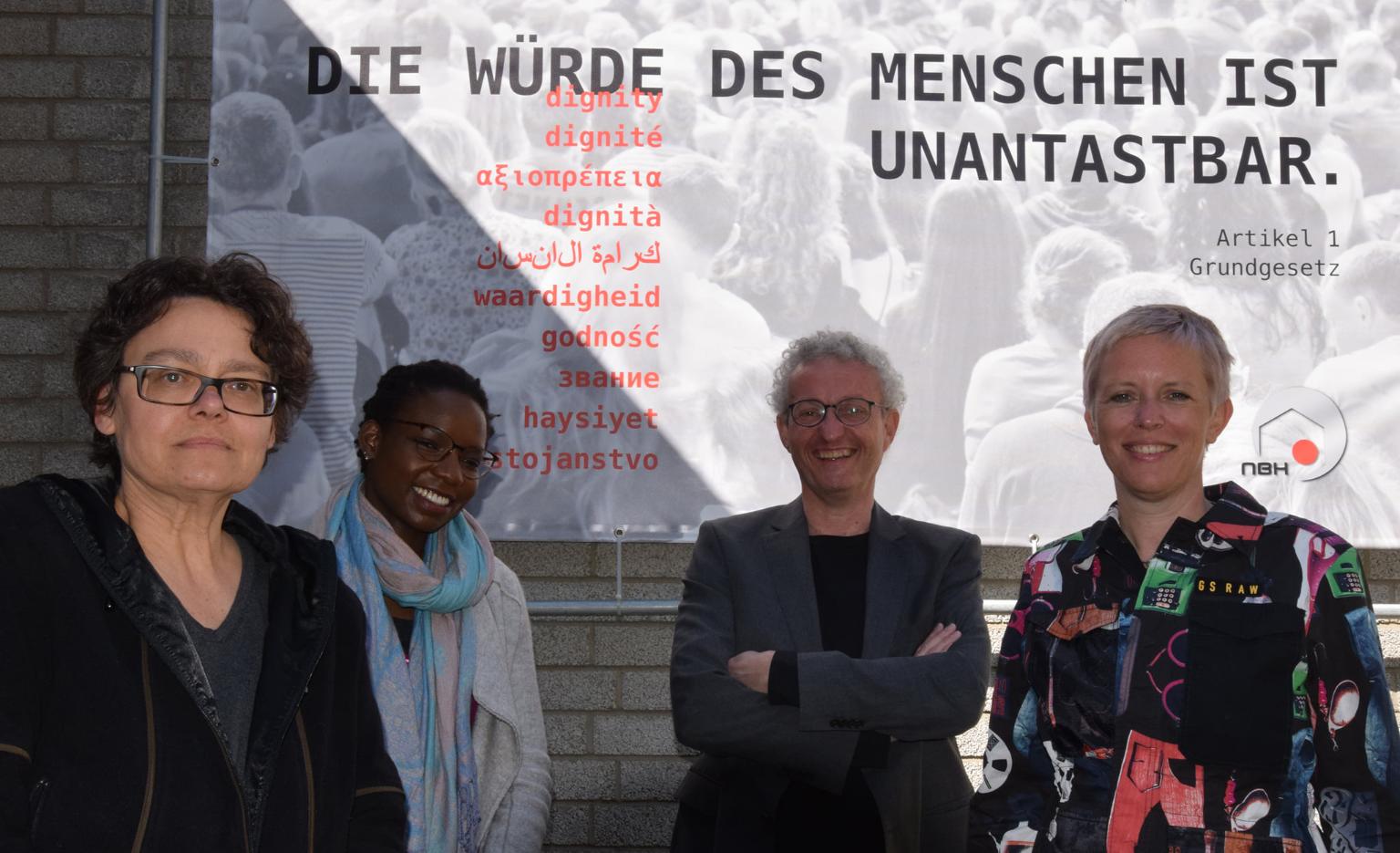 von links nach rechts: Dr. Christina Herrmann (Nell-Breuning-Haus), Dr. Laura Büttgen (Akademie), Dr. Manfred Körber (Nell-Breuning-Haus) und Dr. Christiane Bongartz (Akademie). (c) Hohenschue