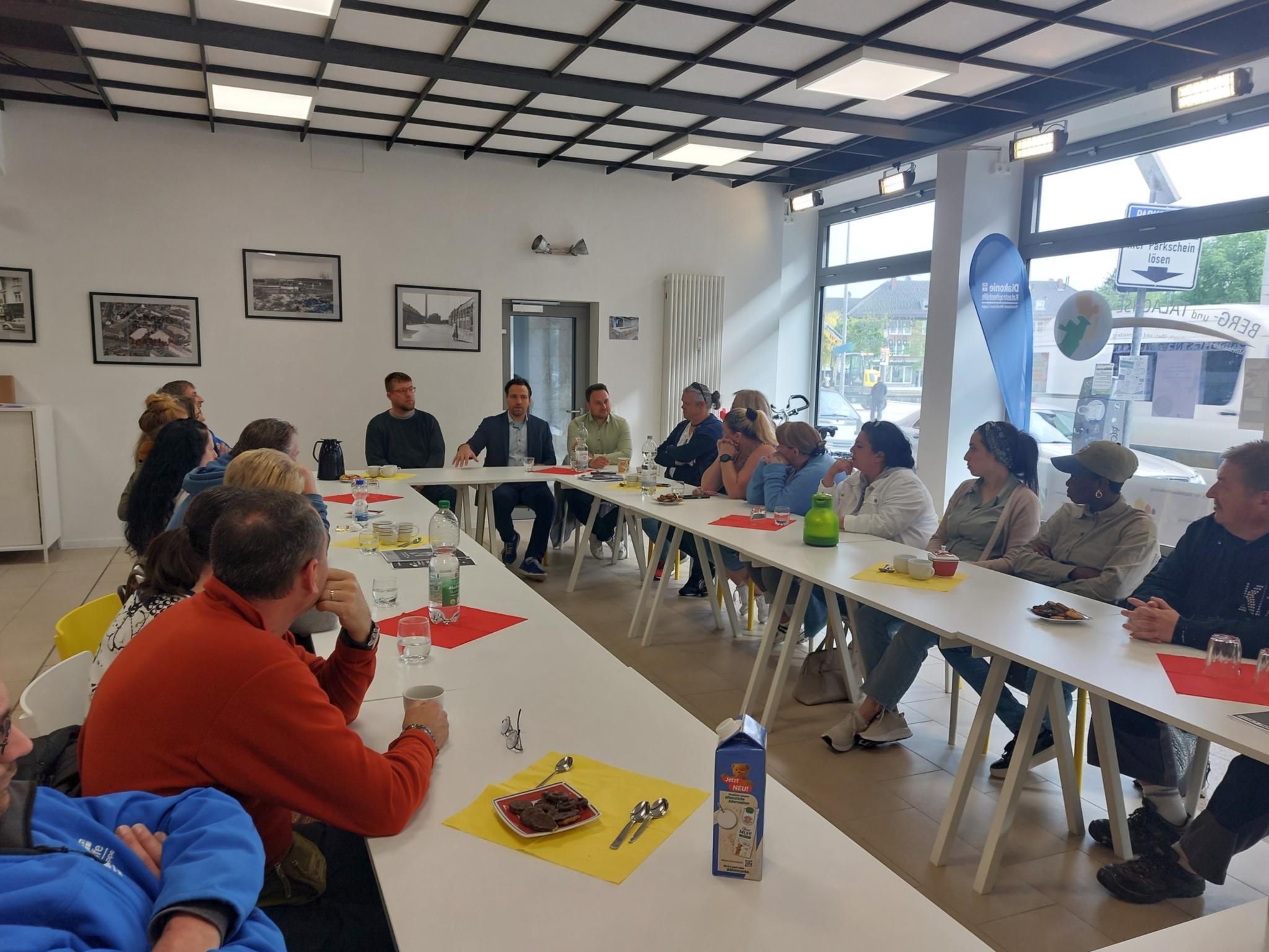 Bürgermeister Patrick Haas zu Gast in der Demokratiewerkstatt Stolberg