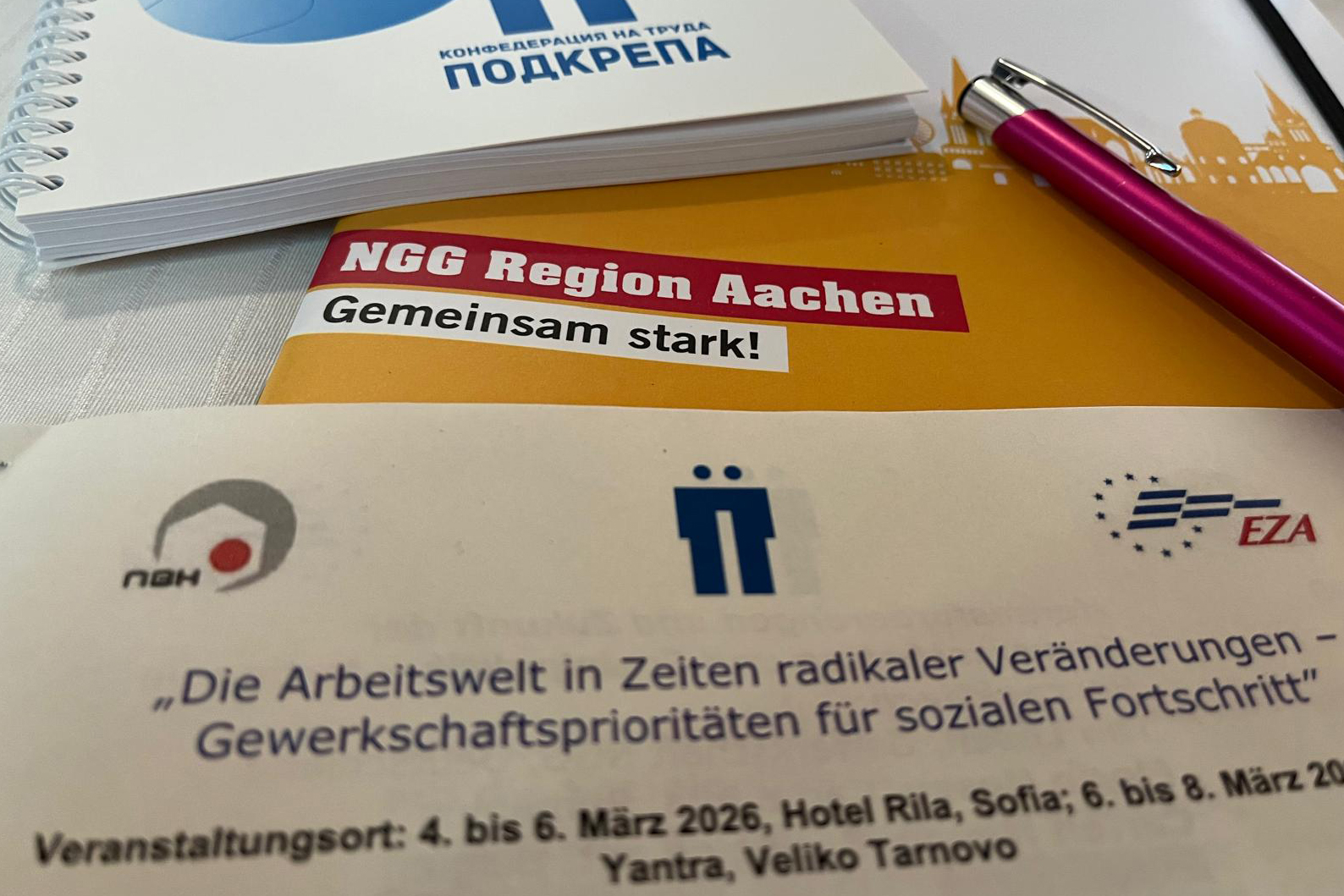 Thema: 'Die Arbeitswelt im Zeiten radikaler Veränderungen - Gewerkschaftsprioritäten für sozialen Fortschritt'.