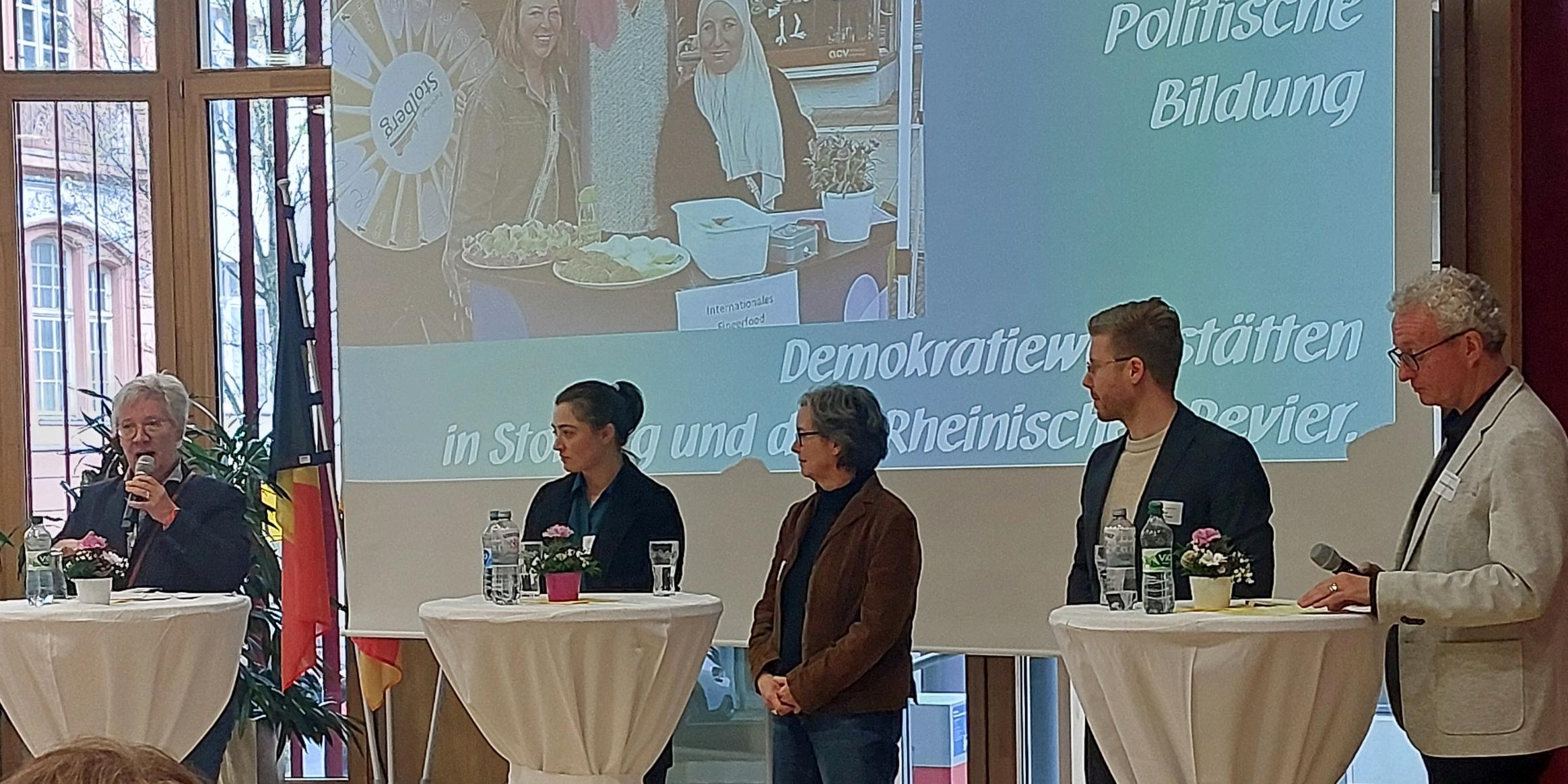 Auch der Beitrag der Demokratiewerkstätten von Nell-Breuning-Haus und Landeszentrale für politische Bildung waren Thema beim Festakt.