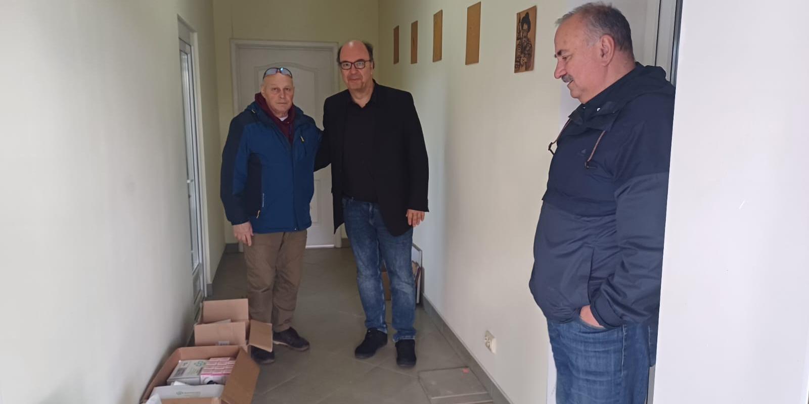 Medizinische Hilfe stand diesmal im Vordergrund. Das Bild zeigt (von links): Jacob Fixler, Rainer Rißmayer und Florin Hossu.