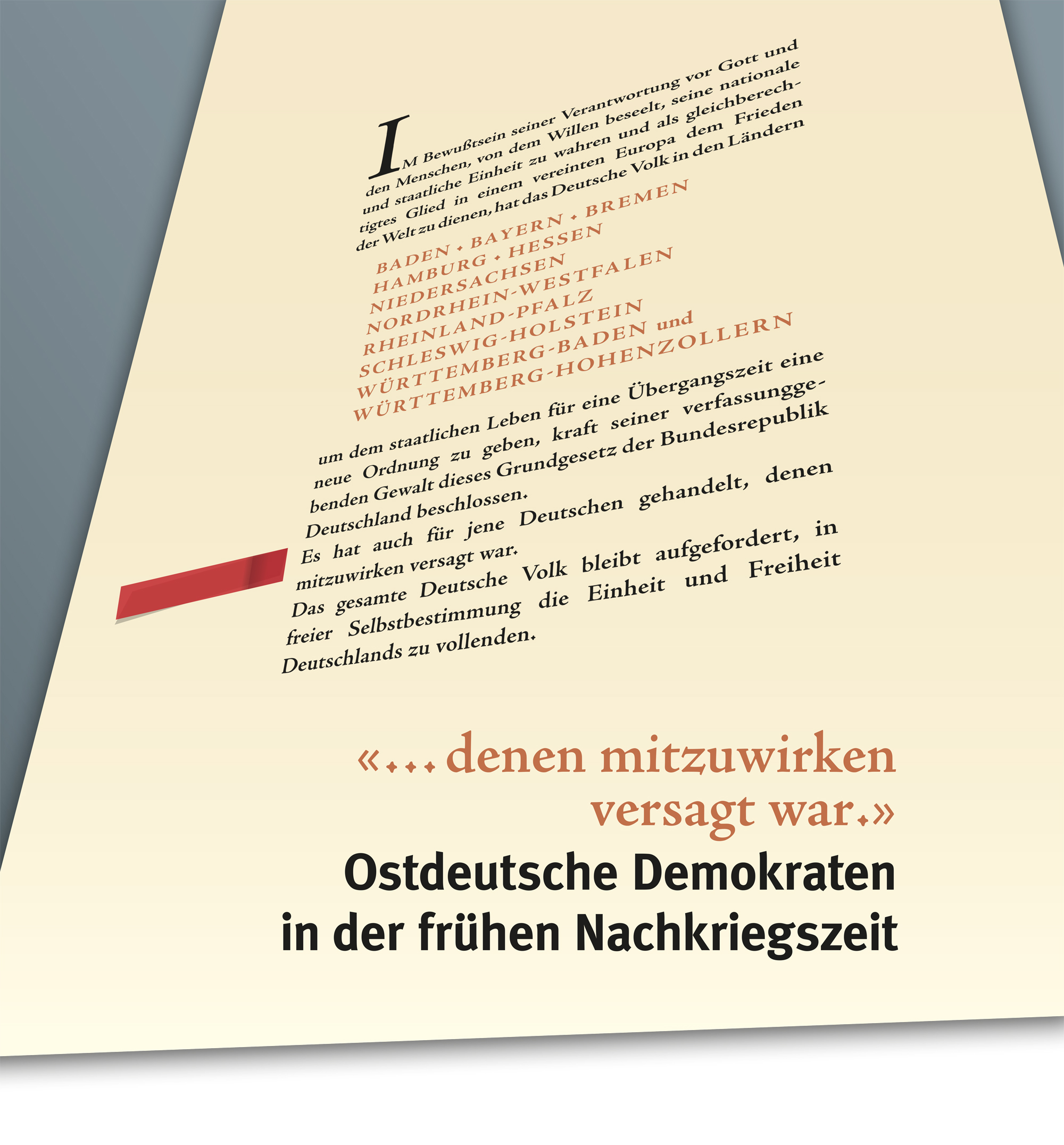 Ostdeutsche Demokraten Ausstellungsplakat