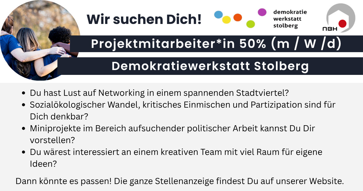 Stellenanzeige Demokratiewerkstatt
