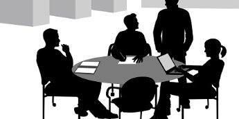 gruppe am Tisch